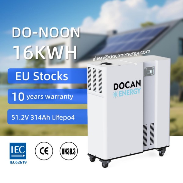 EU stocks DO-NOON 51.2V 314Ah 16KWh moveable Battery pack with WIFI