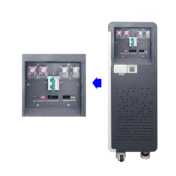 (China stocks) 51.2V 300Ah 15KWh moveable Battery pack with 200A BMS and touch screen
