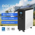 EU stocks 51.2V 300Ah 16KWh moveable Battery pack with 200A BMS and touch screen WIFI/Bluetooth