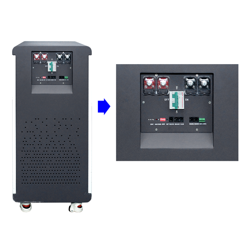 USA stocks 51.2V 600Ah 30KWh Moveable Battery pack with 200A BMS and touch screen