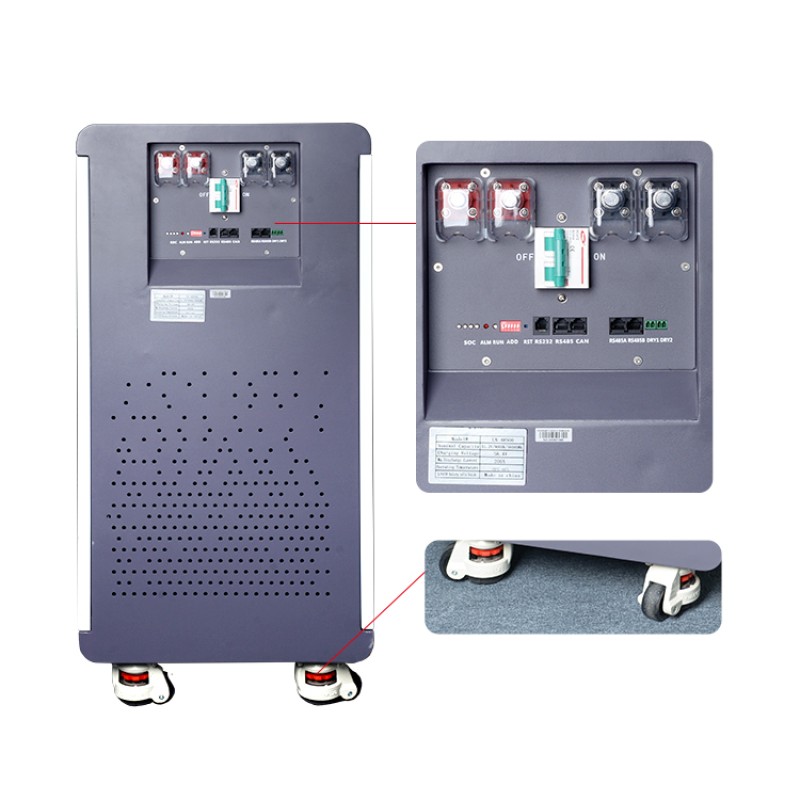 (China stocks) 51.2V 900Ah 46KWh Moveable Battery pack with 200A BMS and touch screen