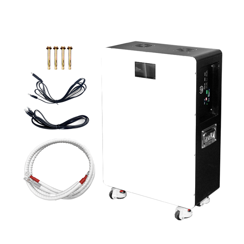 (China stocks) 51.2V 200Ah 10KWh Wall mounted moveable Battery pack with 200A BMS and touch screen