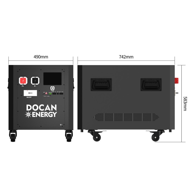 USA stocks Docan Energy stackable 48V 51.2V DIY 628aH kits with JK PB2A16S20P V19 BMS M8 terminal DC breaker