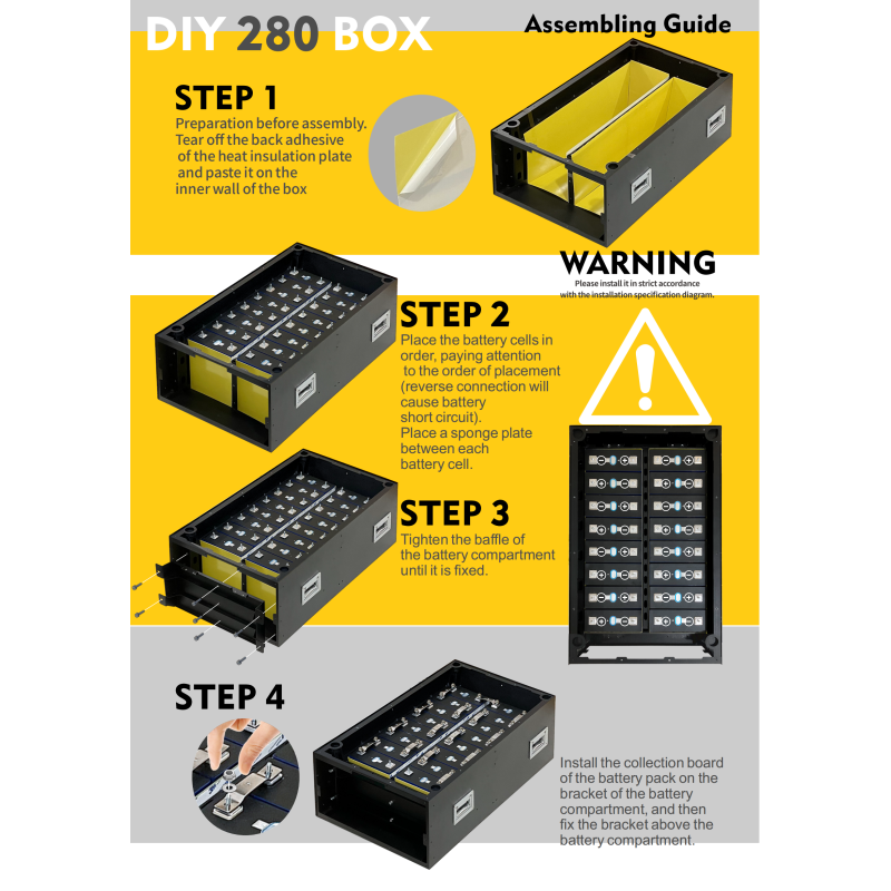 USA stocks Newest stackable 48V DIY 280 304 314 kits with 200A JK BMS M8 terminals DC breaker