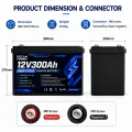 US stocks 12v 300ah lifepo4 battery with 200a smart bms and bluetooth US stocks 12v 300ah lifepo4 battery with 200a smart bms and bluetooth