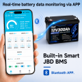 us stock 12.8v 300ah lifepo4 battery pack jbd 4s 200a bms lcd bluetooth