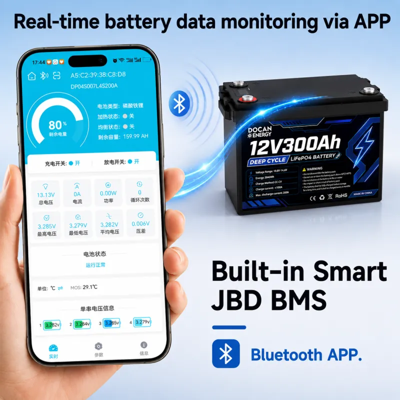 US stocks 12v 300ah lifepo4 battery with 200a smart bms and bluetooth US stocks 12v 300ah lifepo4 battery with 200a smart bms and bluetooth