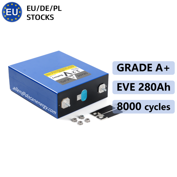 EU stocks EVE LF280K V3 3.2V 280Ah Lifepo4 Battery Grade A HSEV 