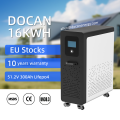 EU stocks 51.2V 300Ah 16KWh moveable Battery pack with 200A BMS and touch screen WIFI/Bluetooth
