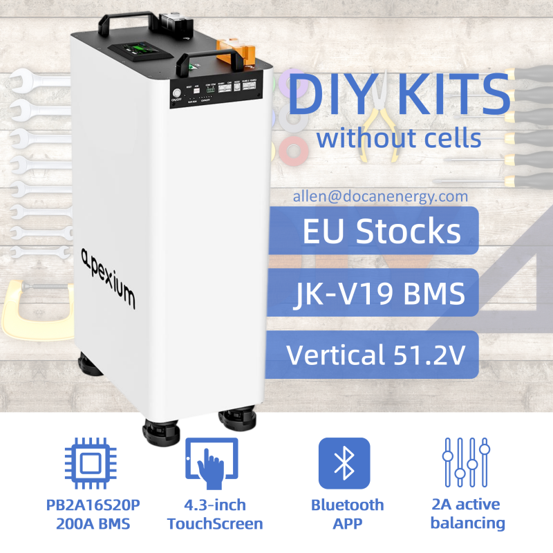 EU stocks Apexium Stand V3 48V DIY 280 304 314 kits with JK V19 PB2A16S20P BMS DC breaker