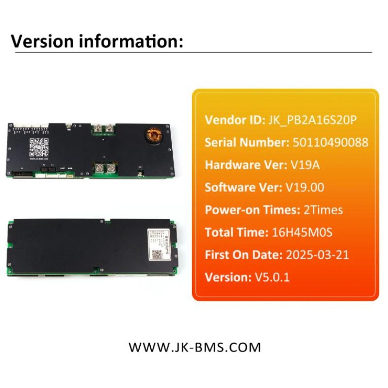 USA Stocks Newest V19 JK-PB2A16S20P 200A  2A Active equalization