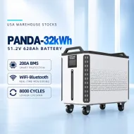 USA stocks PANDA 51.2V 628Ah 32KWh Moveable Battery pack with M8 terminals