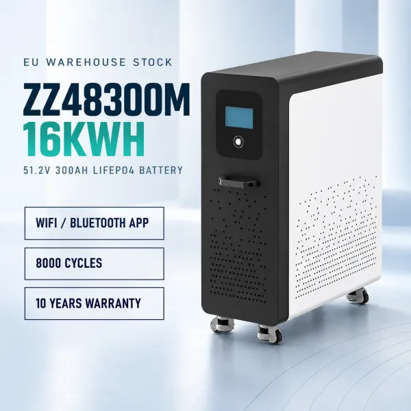 EU 51.2v 300ah 16kwh battery pack with 200a bms moveable