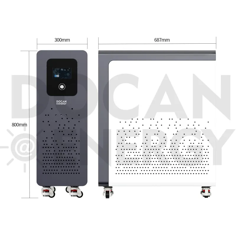USA stocks 51.2V 300Ah 16KWh moveable Battery pack with 200A BMS and touch screen WIFI/Bluetooth