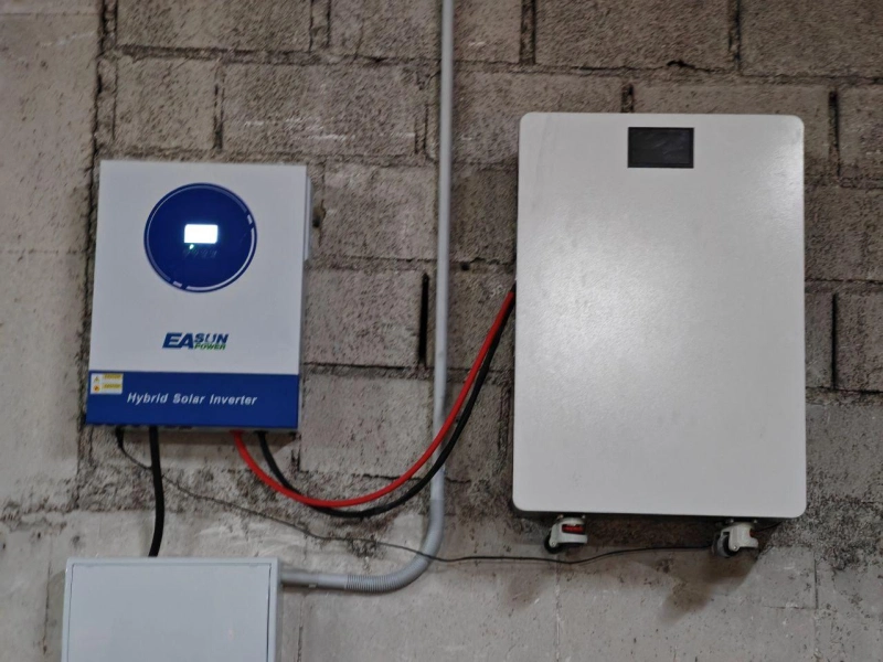 Customer off grid battery installation