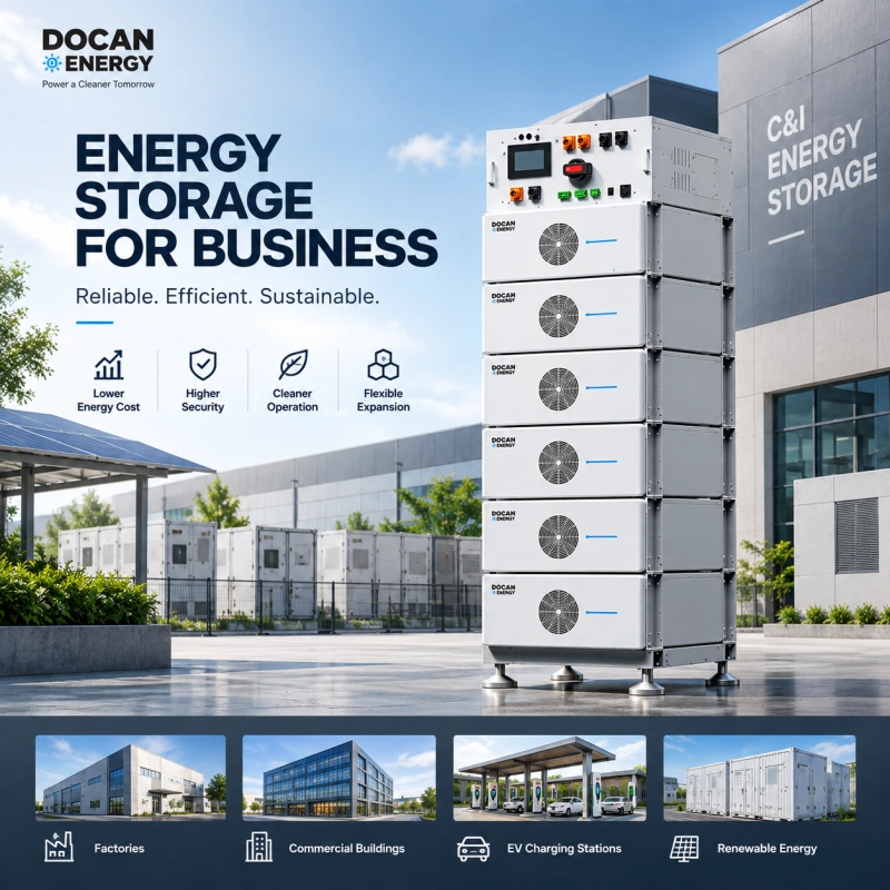 DOCAN HV307 307.2V 314Ah 96.46kWh High Voltage Battery System