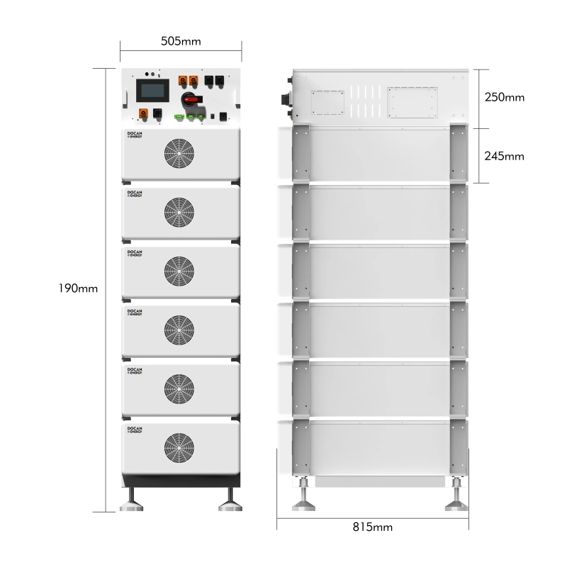 DOCAN HV307 High Voltage Battery Dimensions