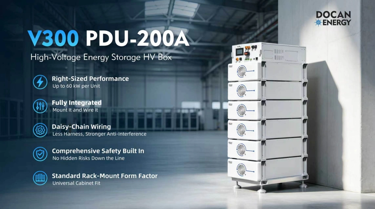 DOCAN V300 PDU 200A High Voltage Power Distribution Unit
